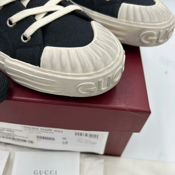 Men's Gucci, Julio web canvas sneakers size 10 made in Spain